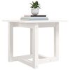 vidaXL Coffee Table White Solid pine wood 19.7x19.7x17.7in Durable