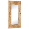 vidaXL Mirror Natural wood Solid mango wood Medium Decorative Inlays