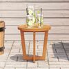 vidaXL Patio Side Table Round Ø15.7x15.7" Solid Wood Acacia