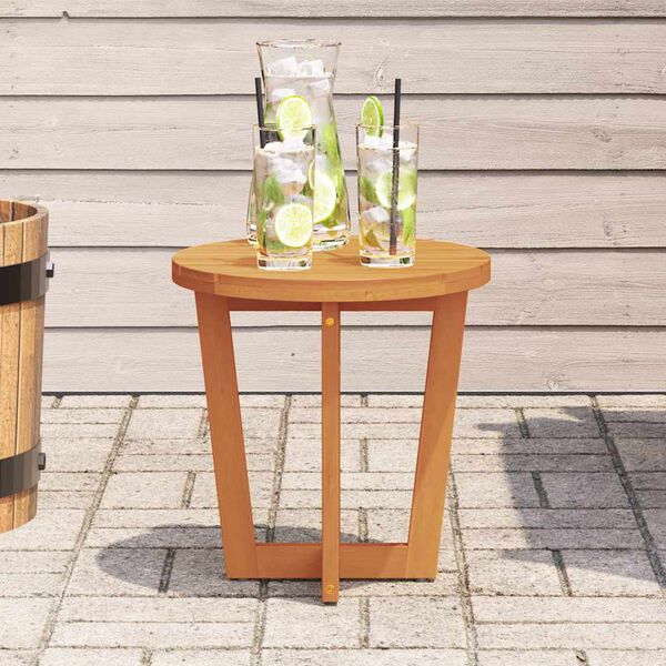 vidaXL Patio Side Table Round Ø15.7x15.7" Solid Wood Acacia