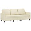 vidaXL 3-seater Sofa With Footstool Cream