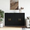 vidaXL Wall Mounted Cabinet Set of 2 Black