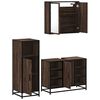 vidaXL Bathroom Furniture Set Brown Oak Engineered wood, Metal, Glass