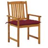 vidaXL Patio Chair Set of 8 Wine red, Brown