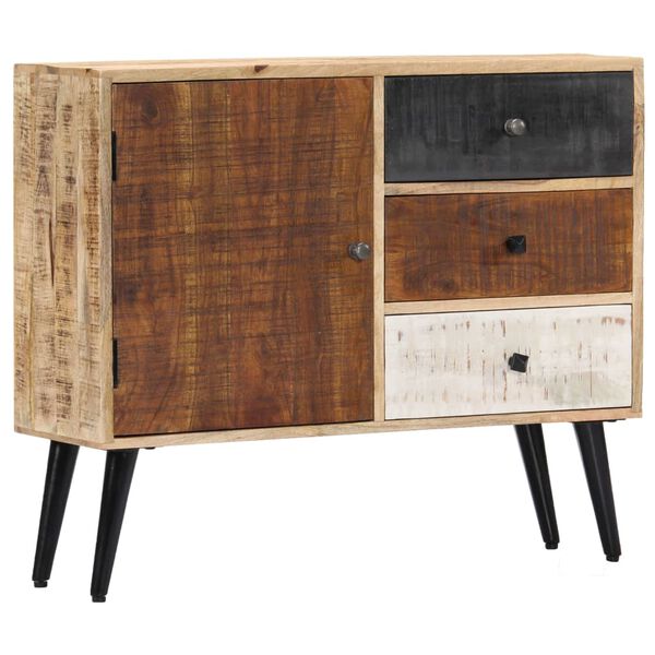 vidaXL Sideboard 34.6"x11.8"x28.7" Solid Mango Wood