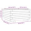 vidaXL Patio Planter White 19.7x19.7x10.4" Solid Wood Pine