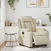 vidaXL Electric Massage Recliner Chair Cream Faux leather, metal, plywood