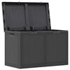 vidaXL Storage Box Black Polypropylene with rattan look 47.6 gal