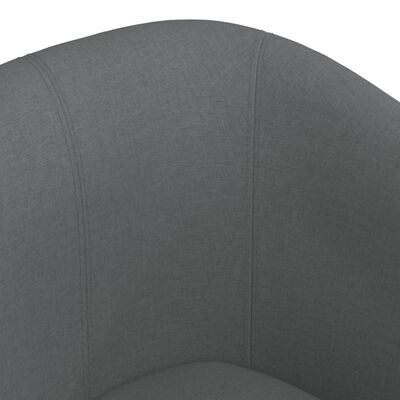 vidaXL Tub Chair with Footstool Dark Gray Fabric