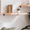 vidaXL Wall Shelf Medium brown Solid oak wood (untreated) Medium