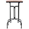 vidaXL Side Table Terracotta and Black Iron and Ceramic Small Durable