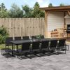 vidaXL Garden Dining Set Black
