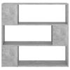 vidaXL Book Cabinet Room Divider Concrete Grey Engineered Wood Medium