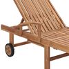 vidaXL Sun Lounger Set of 2 Teak wood with cream cushion