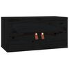 vidaXL Wall Cabinet Set of 2 Black Solid pine wood, engineered wood