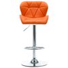 vidaXL Bar Stool Orange 17.32 x 18.90 x 41.54 in Faux Leather