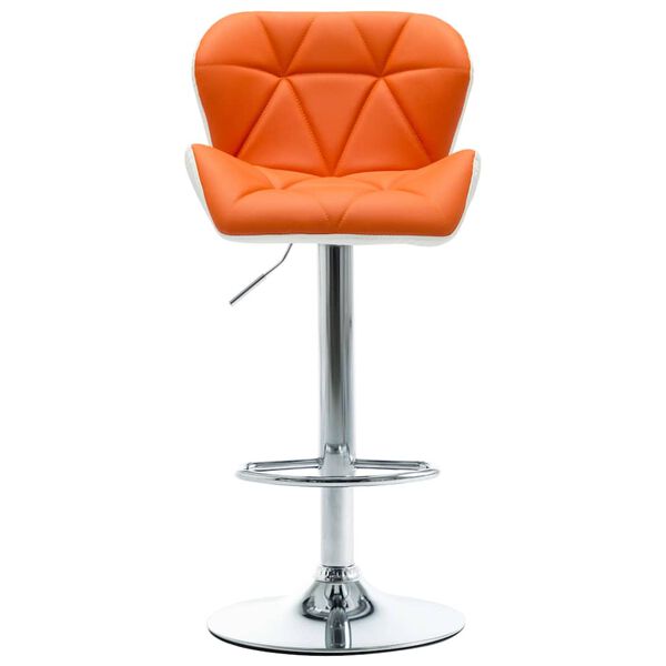vidaXL Bar Stool Orange 17.32 x 18.90 x 41.54 in Faux Leather