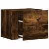 vidaXL Wall-mounted Bedside Cabinet Smoked Oak Engineered wood Small