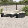 vidaXL Garden Sofa Set Black, Cream white