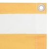 vidaXL Balcony Screen White and Yellow 29.5x236.2" Oxford Fabric