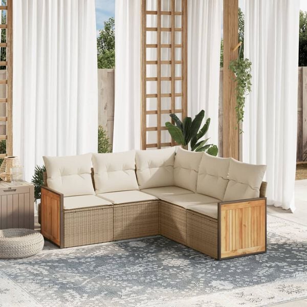vidaXL Garden Sofa Set Beige