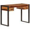 vidaXL Desk Brown Solid Acacia wood, Powder-coated steel Medium Desk