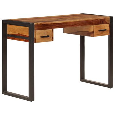 vidaXL Desk with 2 Drawers 43.3"x19.7"x30.3" Solid Sheesham Wood