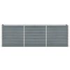 vidaXL Raised Bed Grey Galvanized Steel 94.5 x 15.7 x 30.3 in