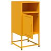 vidaXL Bedside Cabinet Set of 2 Mustard Yellow Steel Medium