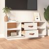 vidaXL TV Cabinet White Solid Pine Wood 39.4 in x 13.4 in x 15.7 in
