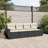vidaXL Patio Sofa Set Adjustable Feet 4 Piece Garden Sofa Set Rectangular