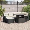 vidaXL Garden Sofa Set Black, Cream White