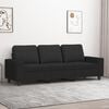 vidaXL 3-seater Sofa Black Polyester, Metal, Foam 3-Seater 3-Seater Sofa