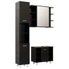 vidaXL Bathroom Furniture Set Black Engineered wood Medium