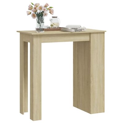 vidaXL Bar Table with Storage Rack Sonoma Oak 40.2"x19.7"x40.7" Engineered Wood