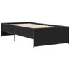 vidaXL Bed Frame Black Engineered wood Twin Durable Bed Frame