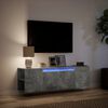 vidaXL TV Wall Cabinet Concrete Gray Engineered Wood Medium