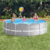 INTEX Pool Gray PVC Large Durable Above Ground Pool Round Modern