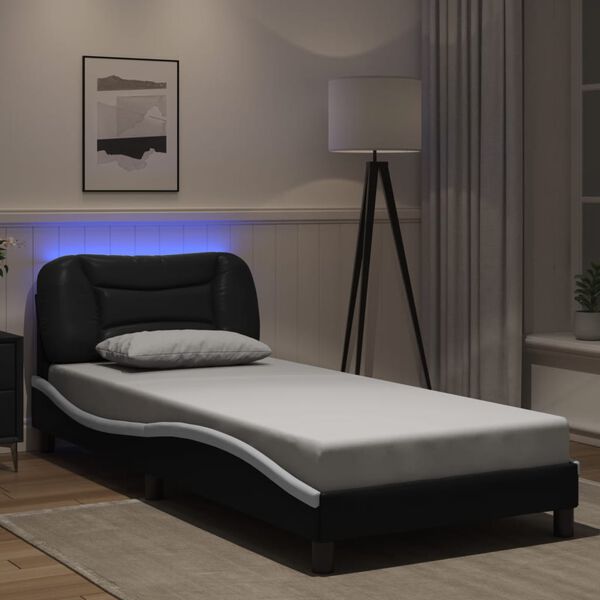 vidaXL Bed Frame Black and White