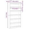 vidaXL Book Cabinet Concrete Grey 39.37 x 11.81 x 77.95 in