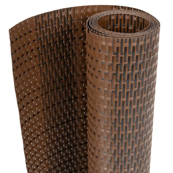 vidaXL Balcony Screens 5 pcs Brown and Black 100.4x7.5" Poly Rattan