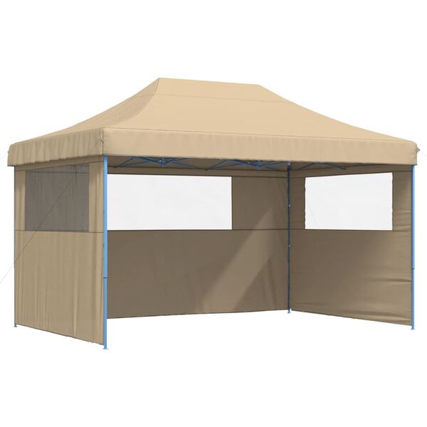 vidaXL Party Tent Beige and Blue Oxford fabric with PVC coating Large