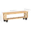 vidaXL TV Stand 51.2"x11.8"x16.5" Rough Mango Wood
