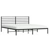 vidaXL Bed Frame Black Powder-Coated Steel Full Bed Frame Rectangular