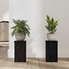 vidaXL Plant Stand 2 pcs Black Oak 3.94 x 3.94 x 7.09 in