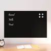 vidaXL Wall-mounted Magnetic Board Black 31.5"x19.7" Tempered Glass