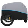 vidaXL Bike Trailer Black and Blue 66.1 lb Iron