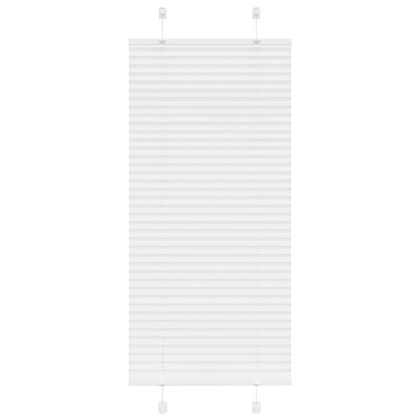 vidaXL Pleated Blind White 100% Polyester 21.7x59.1 in