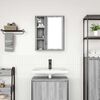 vidaXL Bathroom Wall Cabinet Gray Sonoma Engineered wood, steel