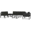 vidaXL Middle Sofa Anthracite Aluminum Medium Modular Middle Sofa